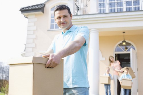 Careful handling of furniture in a Roehampton apartment building