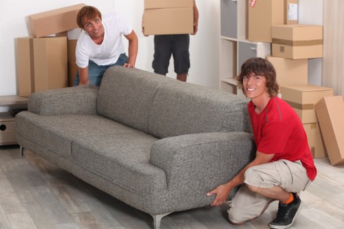 Removal van ready for a local move in Roehampton