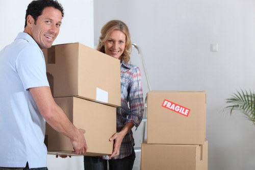 Careful loading of household furniture for a local move